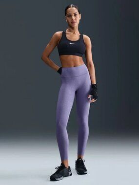 NWT Nike Universa Women's High-Waisted 7/8 Floral Leggings - Lavender